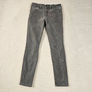 Joes Jeans Women's Size 26 Skinny Ankle Deep Silver White Thread Preppy